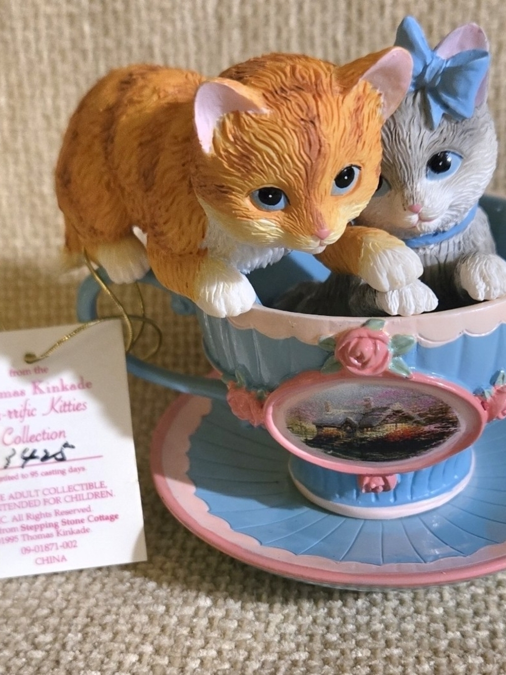 Vintage 1995 Thomas Kinkade Tea-rrific Kitties Figurine – Stepping Stone Cottage